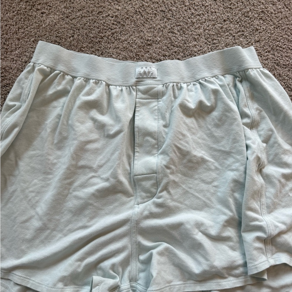 SKIMS Light Blue Boxer Shorts